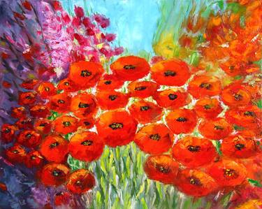 Original Impressionism Floral Painting by Yuriy Kovalenko
