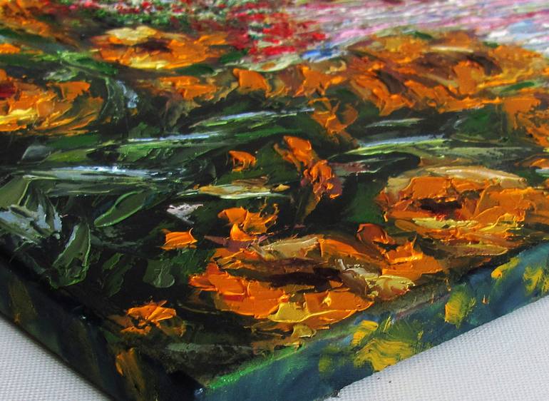 Original Impressionism Floral Painting by Yuriy Kovalenko