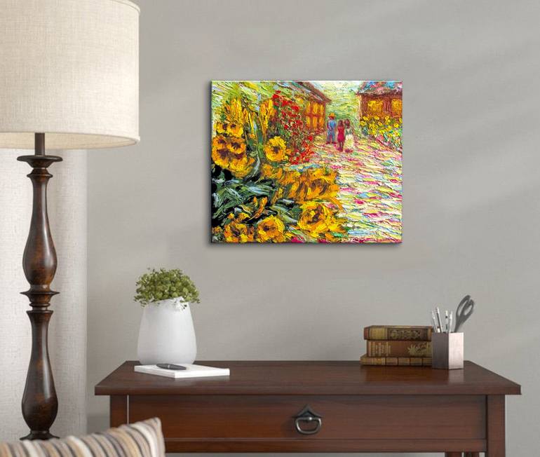 Original Impressionism Floral Painting by Yuriy Kovalenko