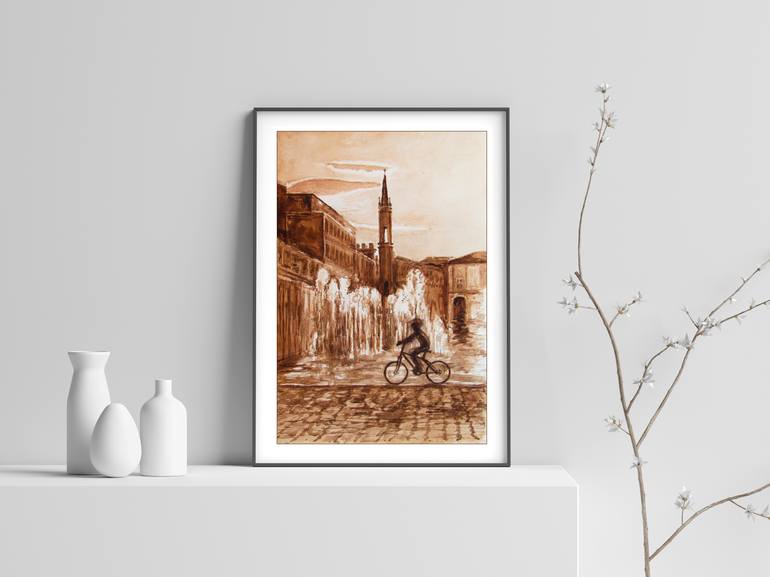 Original Illustration Architecture Painting by Yuriy Kovalenko