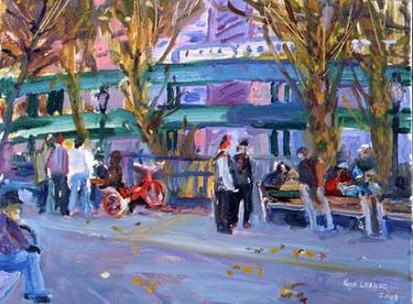 Original Expressionism Cities Paintings by Ilya Lerner