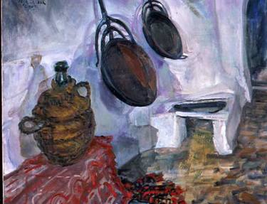 Original Expressionism Interiors Paintings by Ilya Lerner