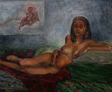 Original Expressionism Erotic Paintings by Ilya Lerner