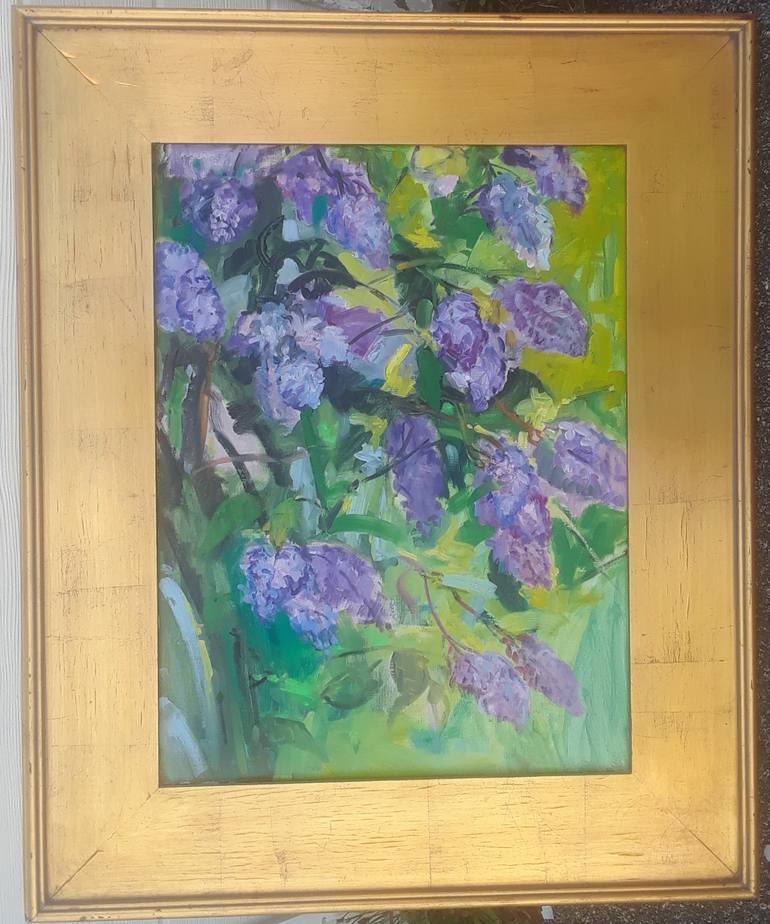 Original Impressionism Floral Painting by Ilya Lerner