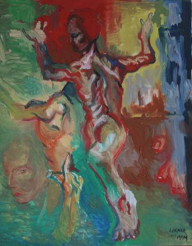 Print of Expressionism Nude Paintings by Ilya Lerner