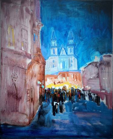 Original Expressionism Cities Paintings by Ilya Lerner