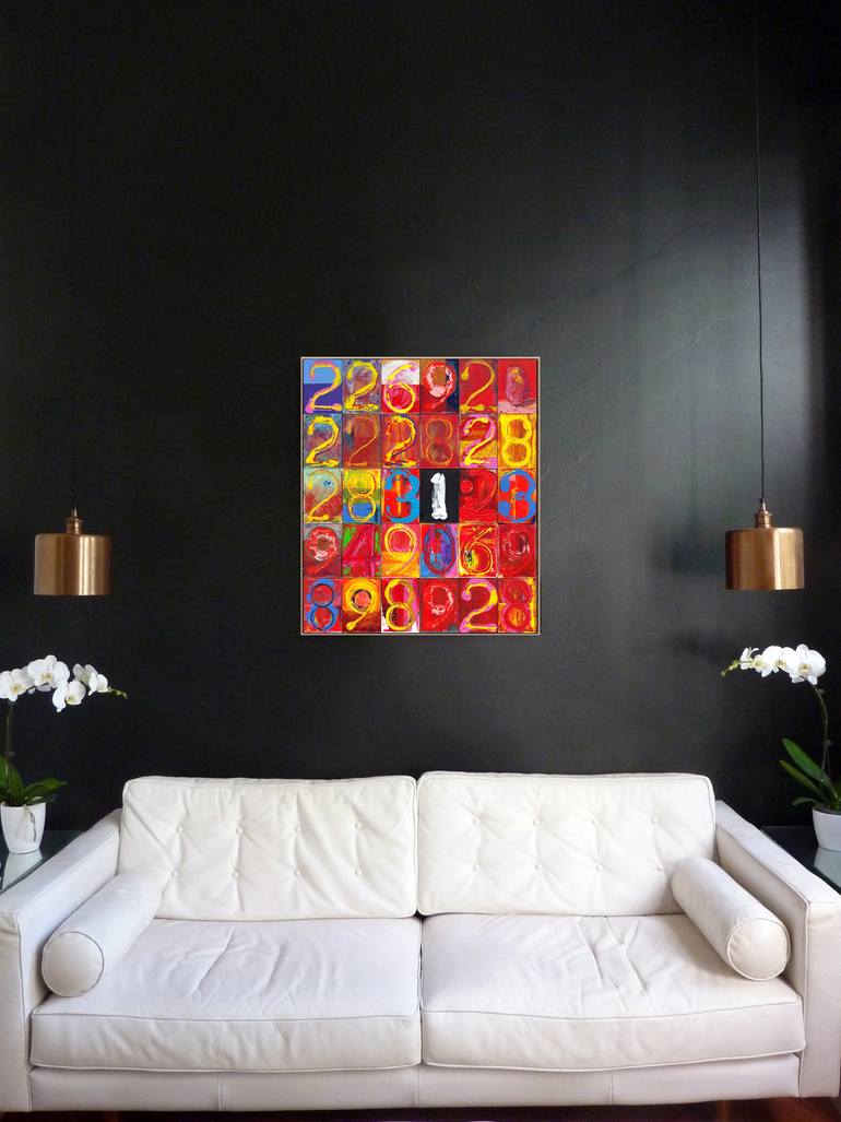Original Pop Art Abstract Painting by Simon Hartas