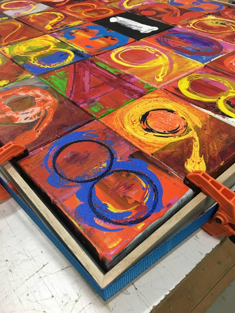 Original Pop Art Abstract Painting by Simon Hartas