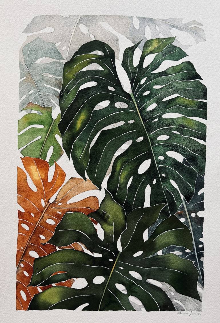 Original Contemporary Botanic Painting by Adriana Samora