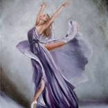 Dancer in purple by Ludmila Kovalenko