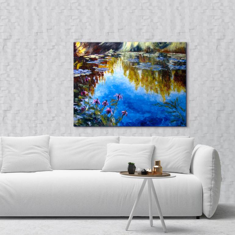 Original Impressionism Landscape Painting by Ludmila Kovalenko