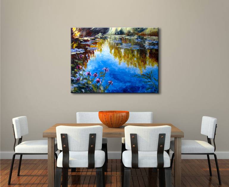 Original Impressionism Landscape Painting by Ludmila Kovalenko