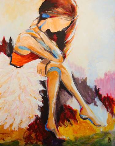 Original Figurative Women Paintings by Ludmila Kovalenko