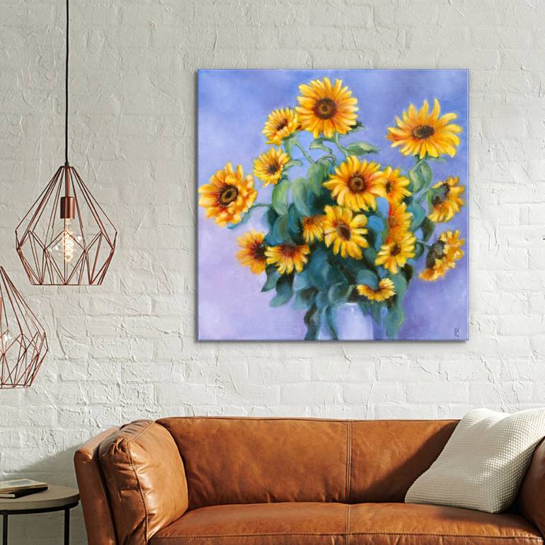 Original Fine Art Floral Painting by Ludmila Kovalenko