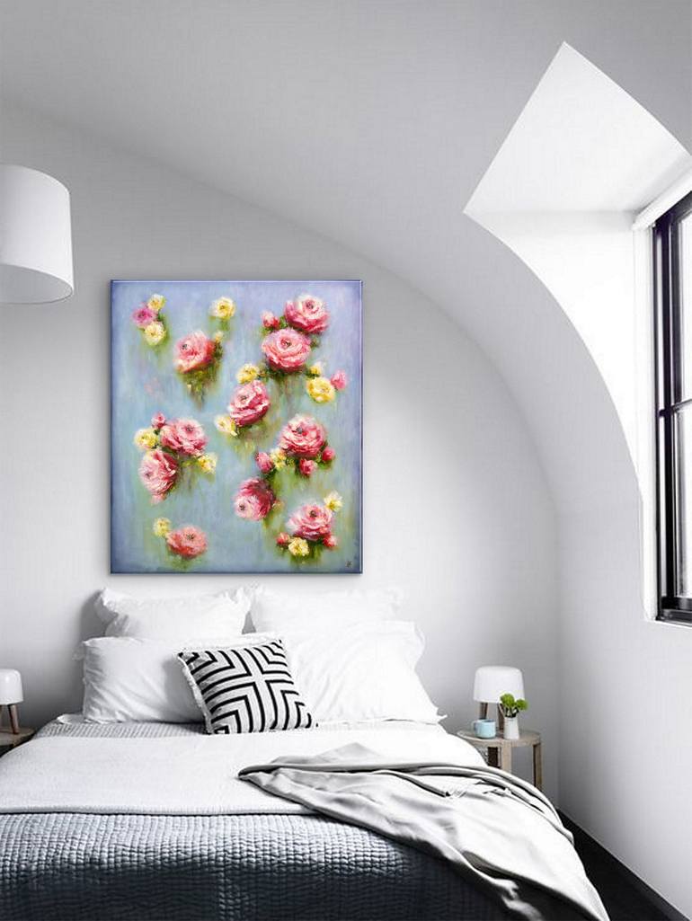 Original Fine Art Floral Painting by Ludmila Kovalenko