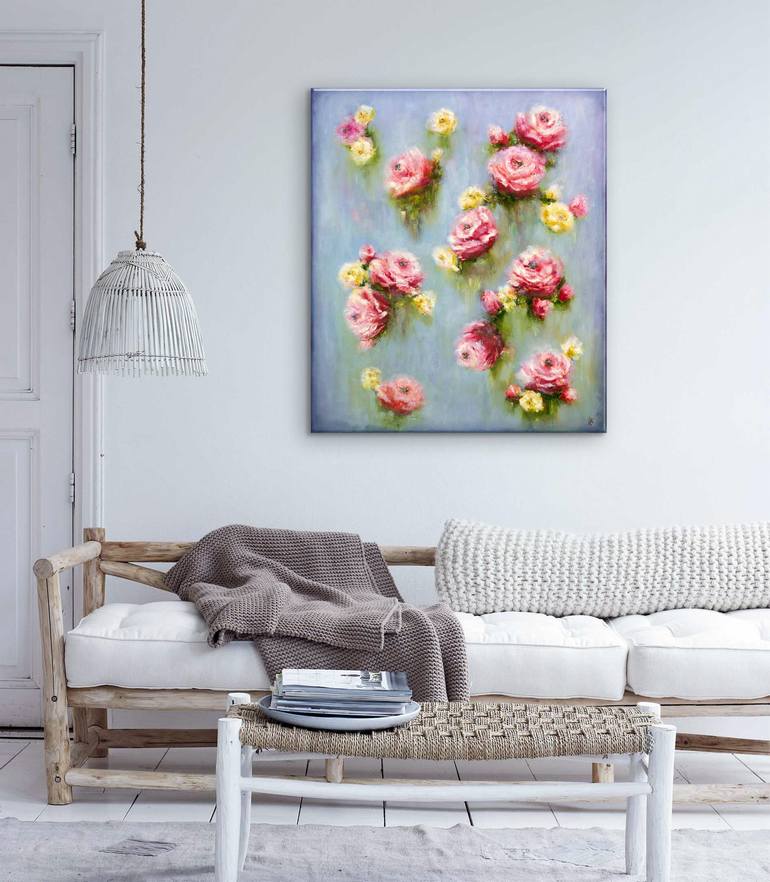 Original Fine Art Floral Painting by Ludmila Kovalenko