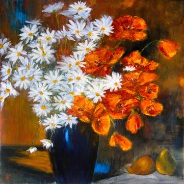 Original Fine Art Still Life Paintings by Ludmila Kovalenko