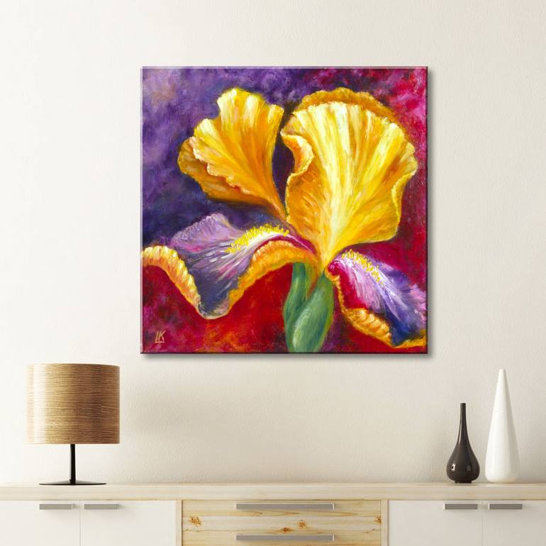 Original Fine Art Floral Painting by Ludmila Kovalenko