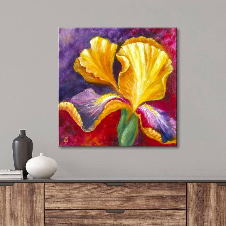 Original Fine Art Floral Painting by Ludmila Kovalenko