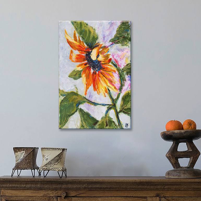 Original Impressionism Floral Painting by Ludmila Kovalenko