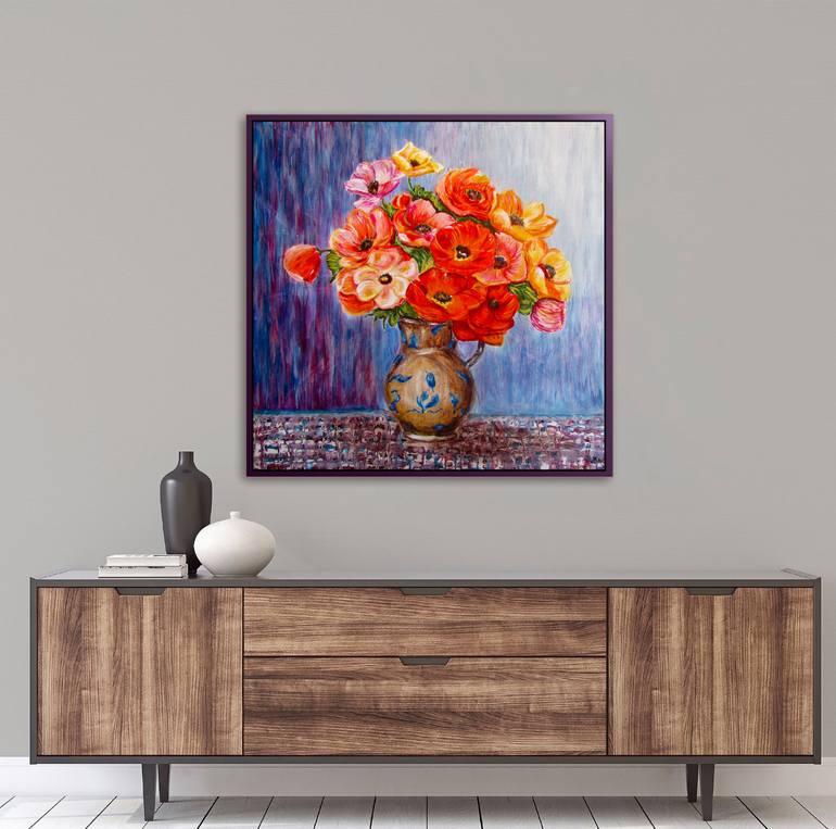 Original Impressionism Still Life Painting by Ludmila Kovalenko