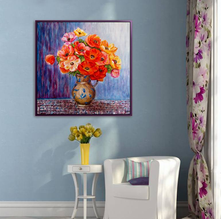 Original Impressionism Still Life Painting by Ludmila Kovalenko