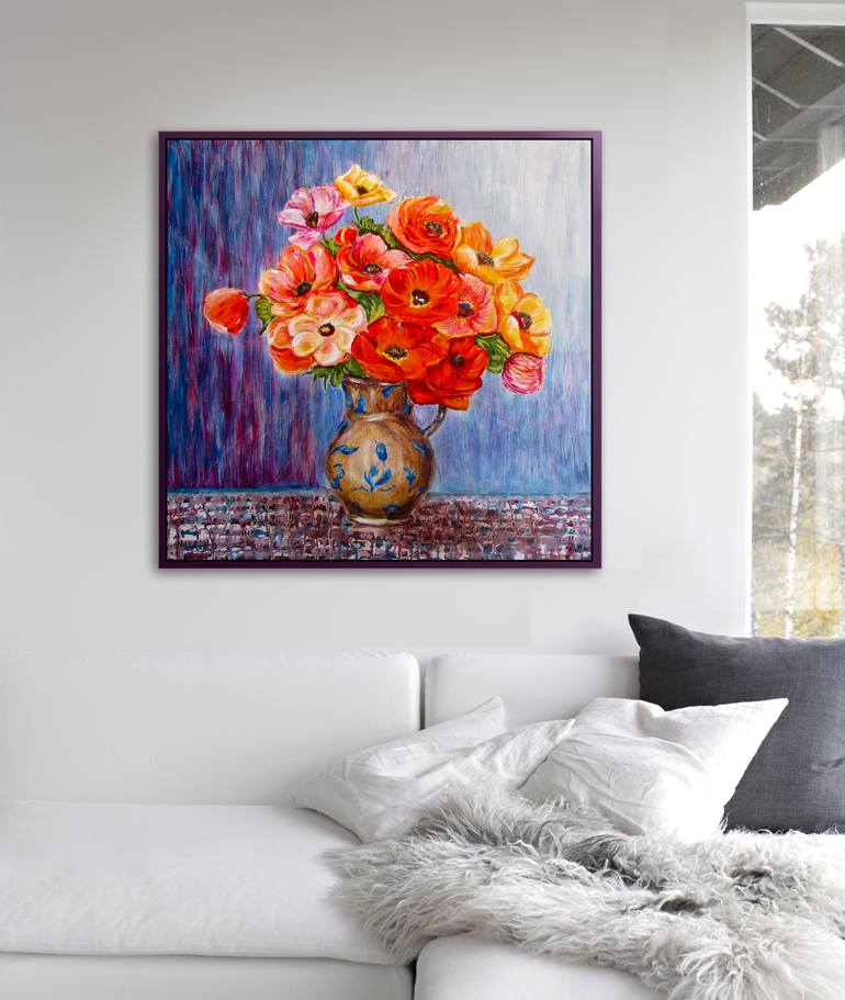 Original Impressionism Still Life Painting by Ludmila Kovalenko