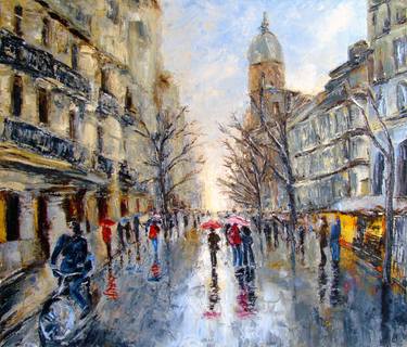 Print of Impressionism Cities Paintings by Ludmila Kovalenko