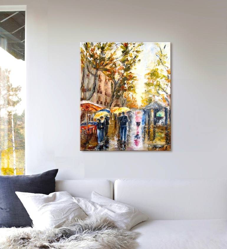 Original Fine Art Cities Painting by Ludmila Kovalenko