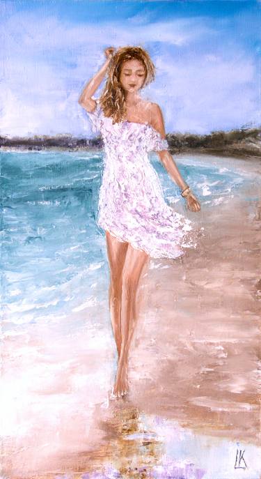 Print of Beach Paintings by Ludmila Kovalenko