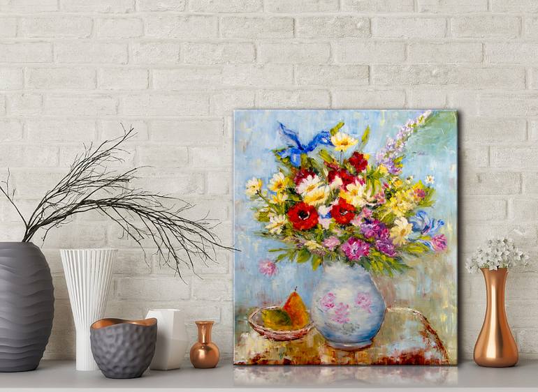 Original Fine Art Still Life Painting by Ludmila Kovalenko