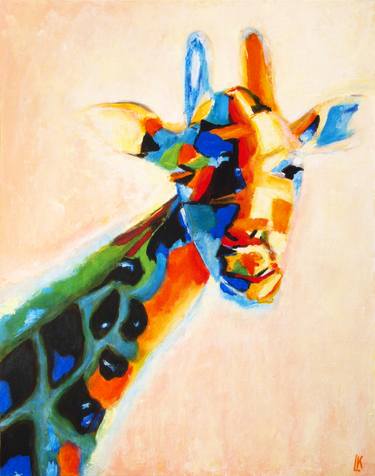 Original Pop Art Animal Paintings by Ludmila Kovalenko