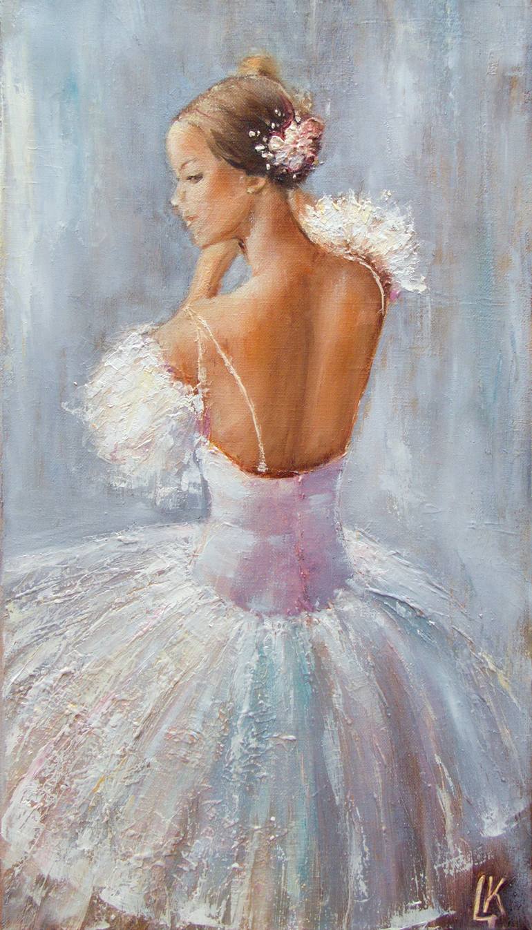 Ballerina In White Painting By Ludmila Kovalenko Saatchi Art   6891239 HSC00001 7 