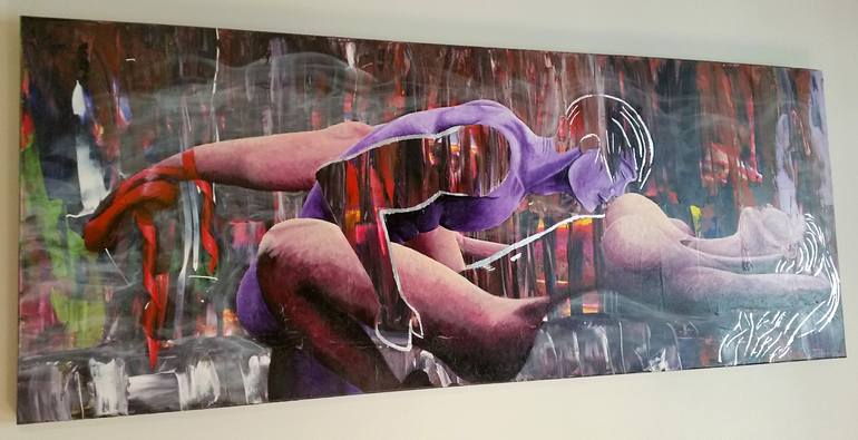 Original Figurative Love Painting by Iris Raiz