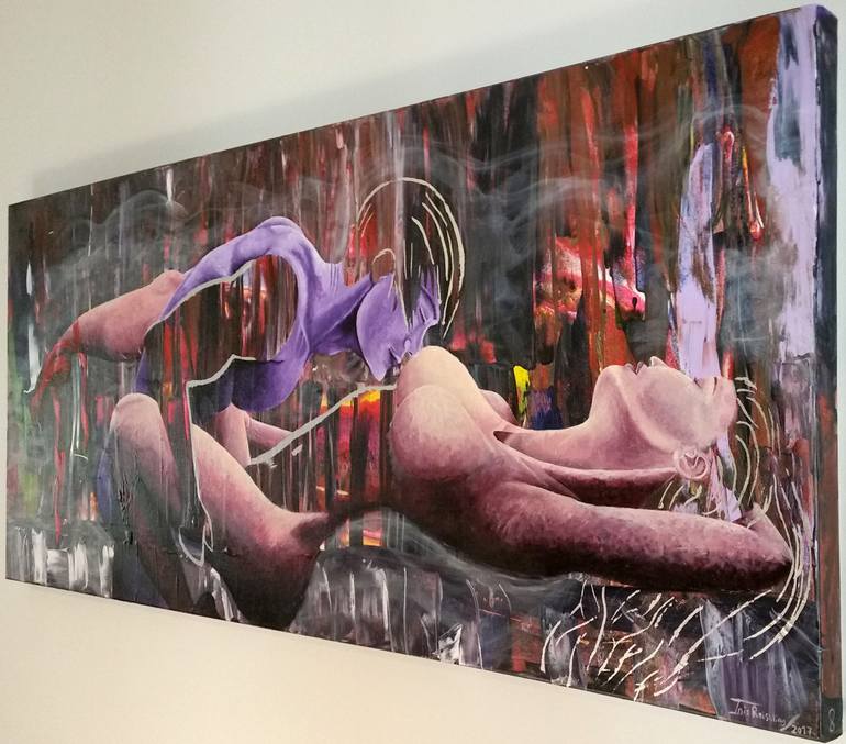 Original Figurative Love Painting by Iris Raiz