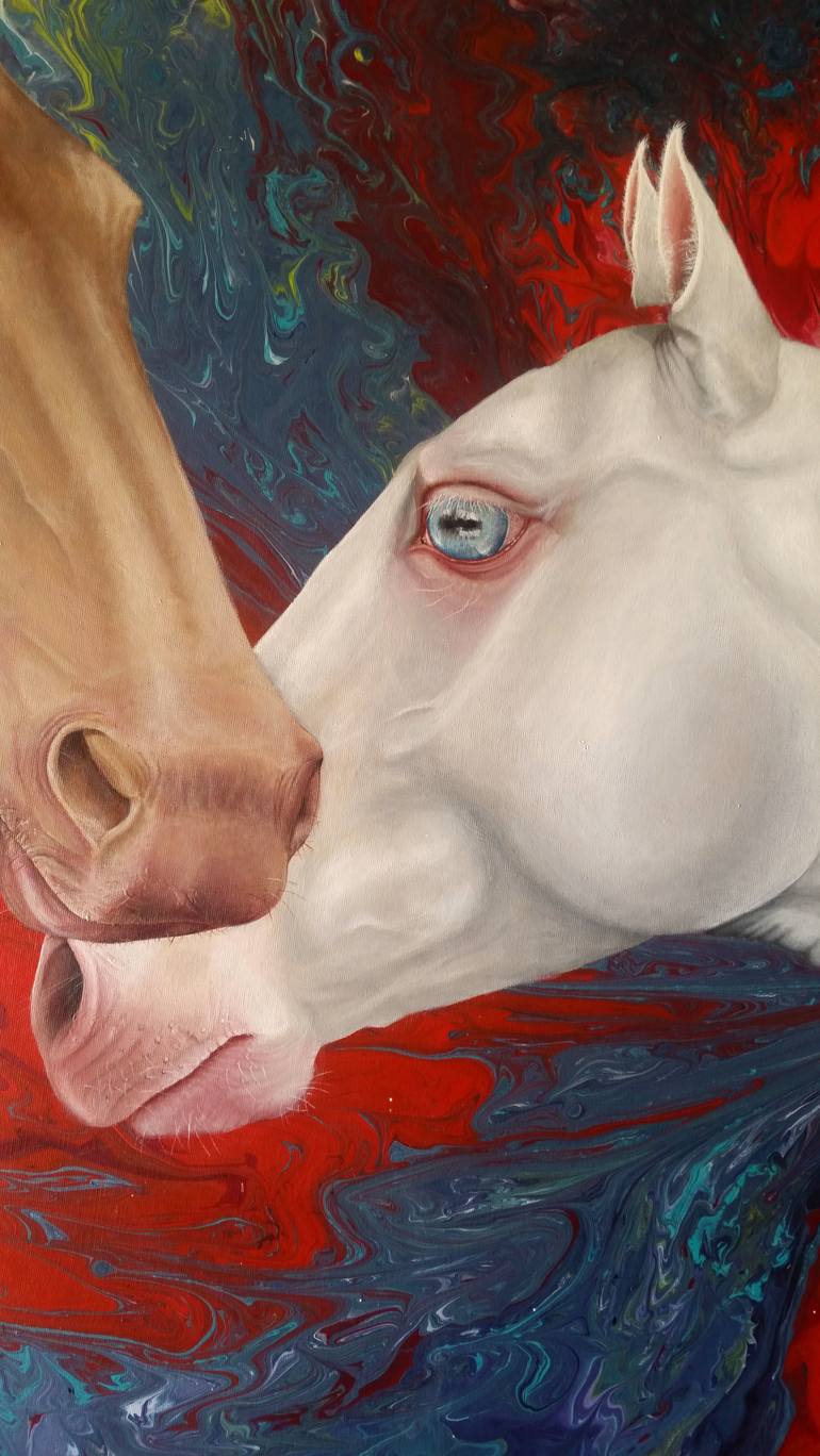 Original Surrealism Animal Painting by Iris Raiz