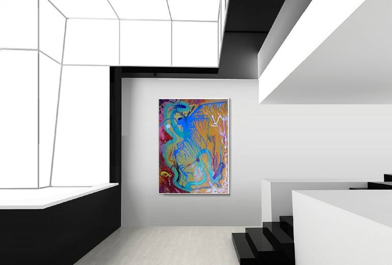 Original Abstract Painting by Jindrich Lipa