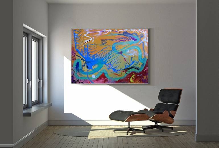 Original Abstract Painting by Jindrich Lipa