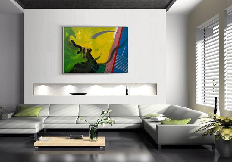 Original Abstract Expressionism Abstract Painting by Jindrich Lipa