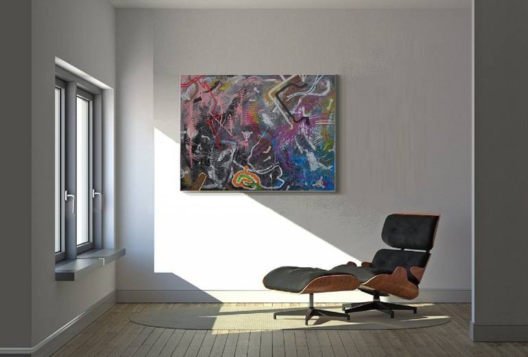 Original Abstract Painting by Jindrich Lipa