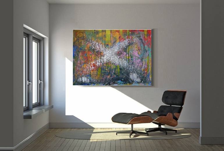 Original Abstract Painting by Jindrich Lipa