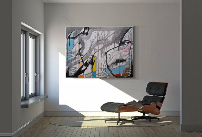 Original Abstract Expressionism Abstract Painting by Jindrich Lipa