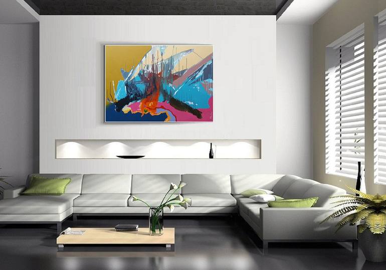 Original Abstract Painting by Jindrich Lipa