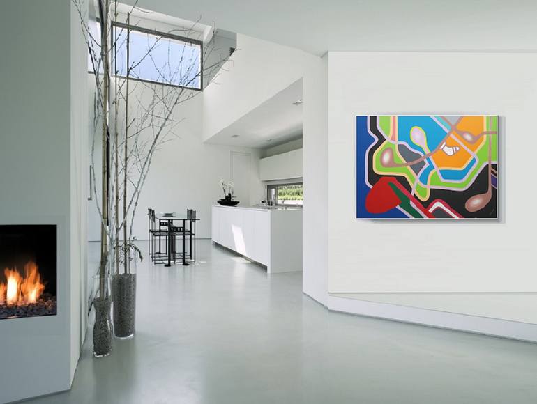 Original Abstract Painting by Jindrich Lipa