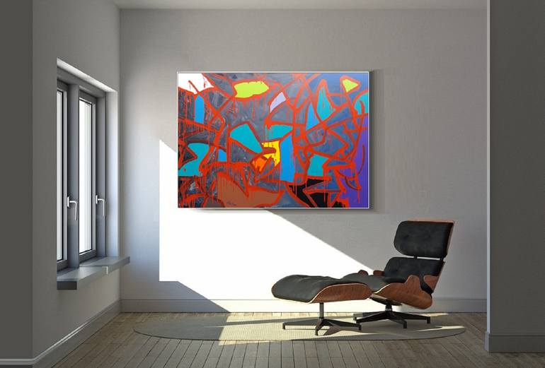 Original Abstract Painting by Jindrich Lipa