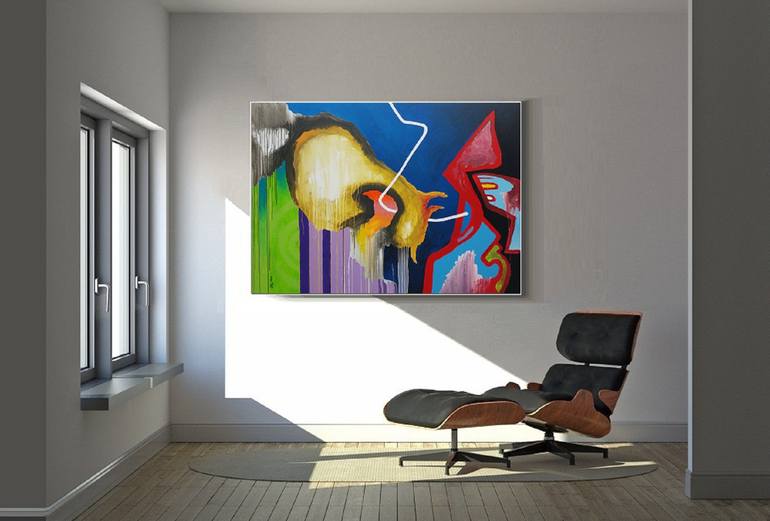 Original Abstract Painting by Jindrich Lipa