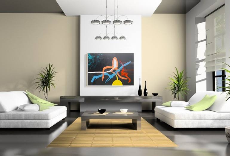 Original Abstract Painting by Jindrich Lipa