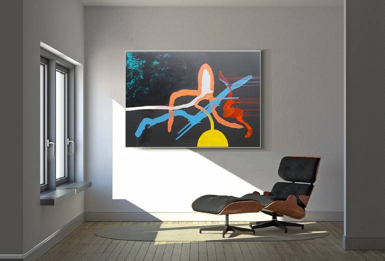 Original Abstract Painting by Jindrich Lipa