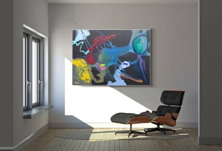 Original Abstract Painting by Jindrich Lipa