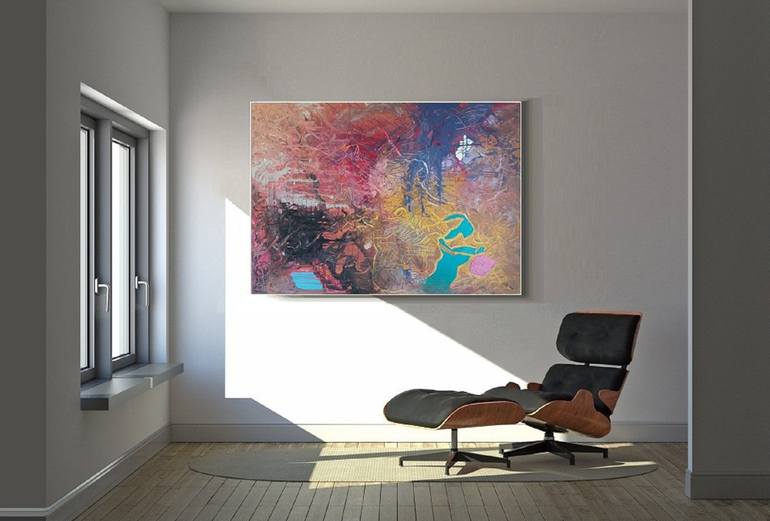 Original Abstract Painting by Jindrich Lipa